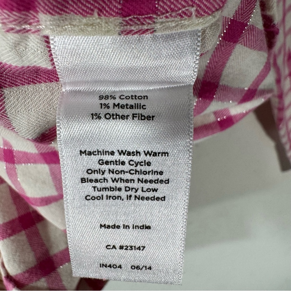 Talbots Pink Plaid Button Down Shirt - Picture 10 of 11